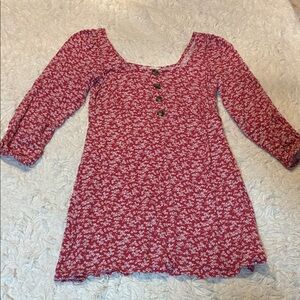 American Eagle Floral Tie Back Medium Dress